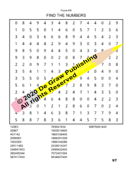 Fun Mind Games Number Word Search Book 7