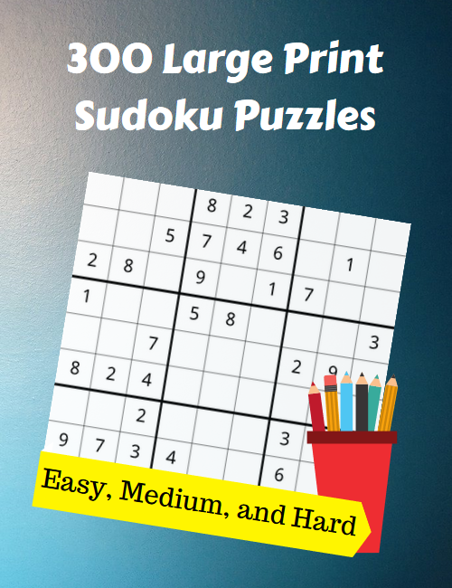 300 large print sudoku puzzle cover
