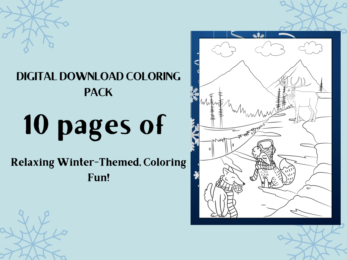 10 Fun and Relaxing Wintertime Fun Digital Coloring Pages for Kids and Adults